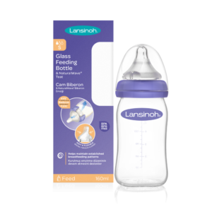 Glass Feeding Bottle 160ml with NaturalWave Teat