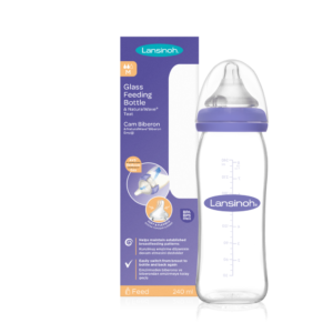 Glass Feeding Bottle 240ml with NaturalWave Teat